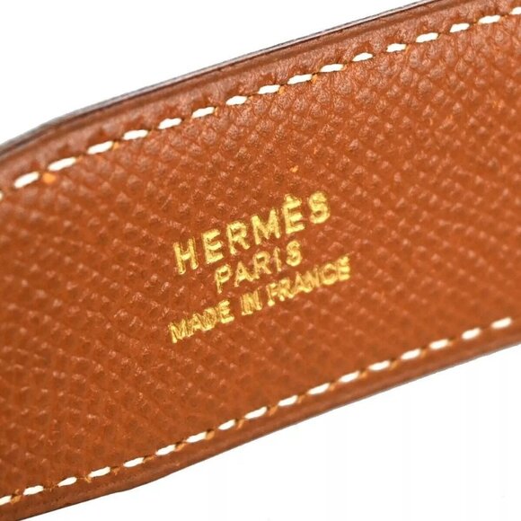HERMES H Logo Constance Reversible Buckle Belt Leather Black Brown 85RH305 - Picture 3 of 12